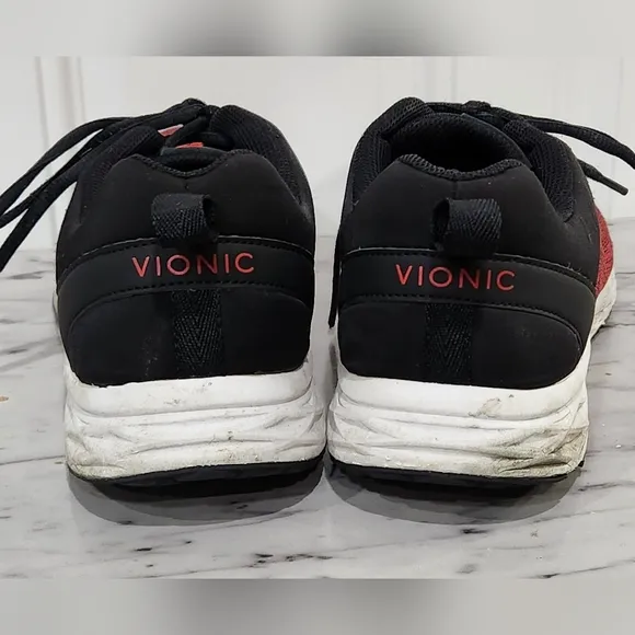 Vionic men's active comfort sneakers red running orthotic shoes size 11