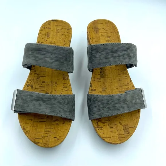 Vionic Platform Wedges Pepper Slate Grey 9W NIB