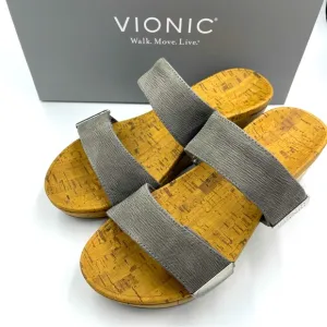 Vionic Platform Wedges Pepper Slate Grey 9W NIB