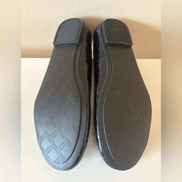 Vionic Spark Caroll Ballet Flat Black Snakeskin Leather Slip On Women’s Size 6