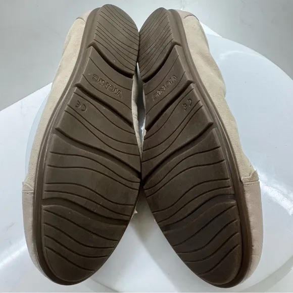 Vionic Tina Leather and Suede Ballet Flats Size 8 (Wide)
