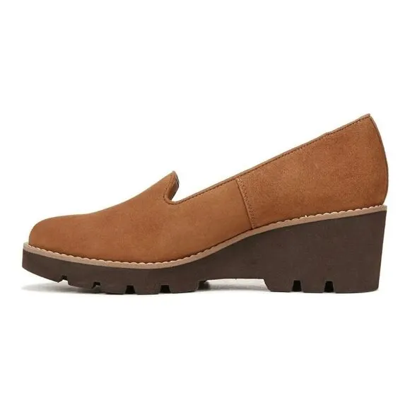 VIONIC Women’s Water Repellent Suede Willa Wedges in the Size 9.5M in Toffee