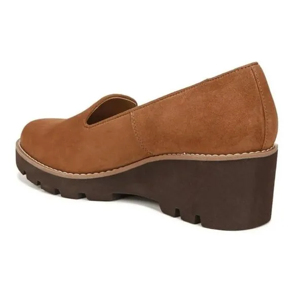 VIONIC Women’s Water Repellent Suede Willa Wedges in the Size 9.5M in Toffee