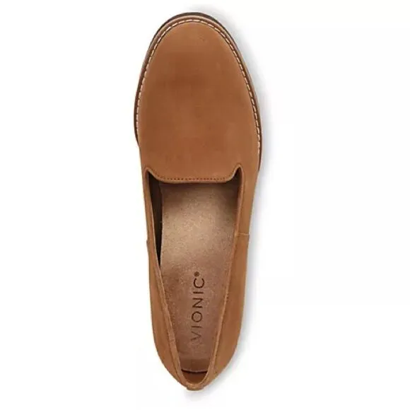 VIONIC Women’s Water Repellent Suede Willa Wedges in the Size 9.5M in Toffee