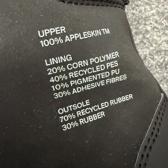 Viron Boots Women 38 US 7 Black Apple Skin Leather Combat Disruptor Vegan Grunge