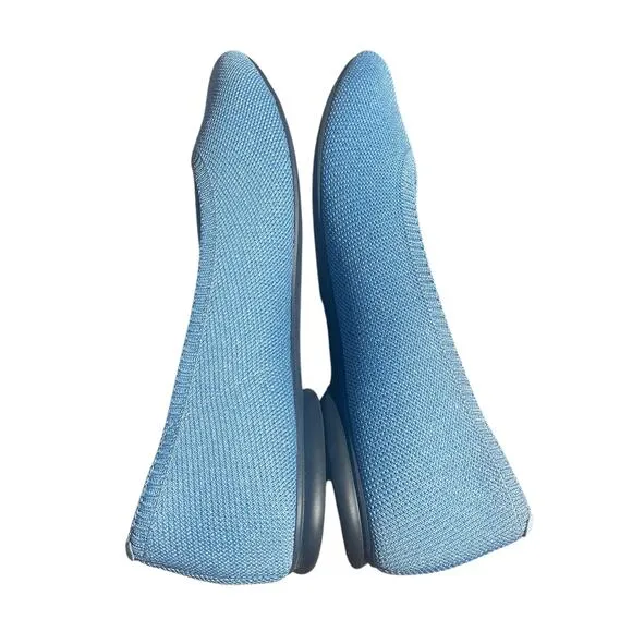 VIVAIA Almond-Toe Tamia 2.0 Ballet Flats in Denim Blue -EU Size 43/US Size 11