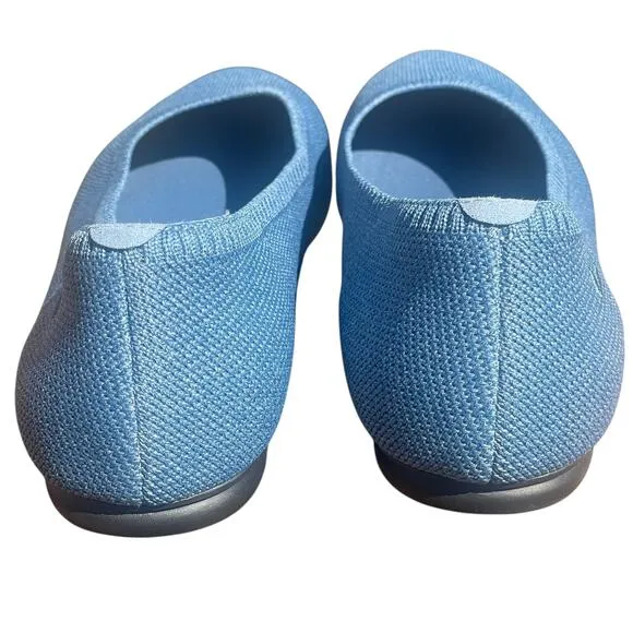 VIVAIA Almond-Toe Tamia 2.0 Ballet Flats in Denim Blue -EU Size 43/US Size 11