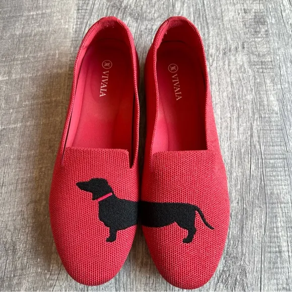 VIVAIA Audrey Women's Round-Toe Flats Slip On Woven Knit Loafer Size 39.5