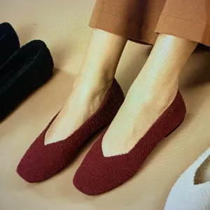 Vivaia Margot Square-Toe Terry Knit Flats 11