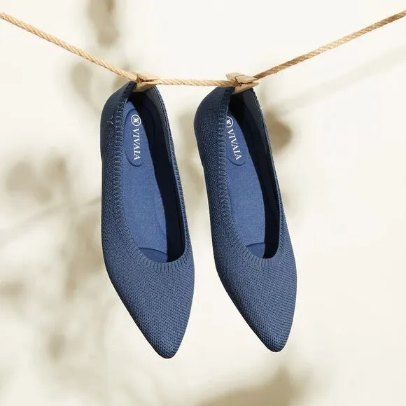 VIVAIA Pointed-Toe Ballet Flats ‎ EU37 US6.5