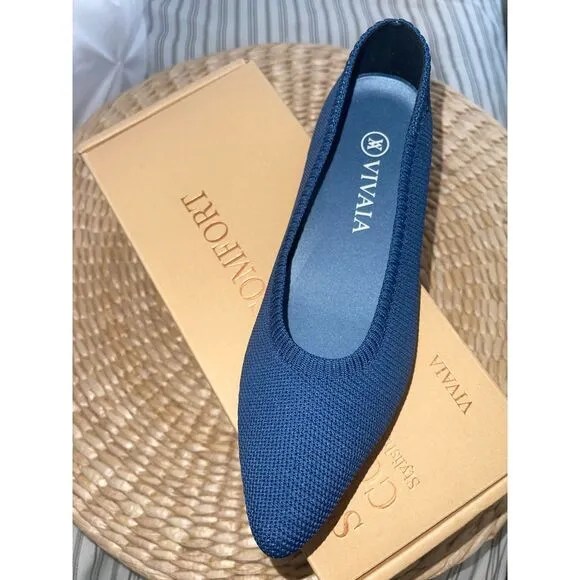 VIVAIA Pointed-Toe Ballet Flats ‎ EU37 US6.5