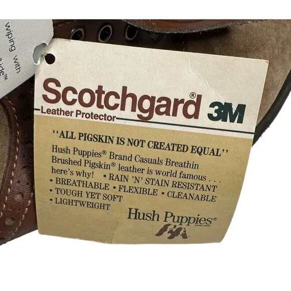 Vtg Hush Puppies Two Tone Brown Suede Leather Kiltie Golf Shoes Metal Cleats 8.5
