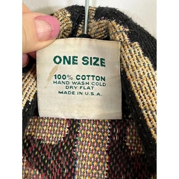 Vtg Sugar Street Weaver Jacket Women OS Brown Knit Collar Animal Print 80s Zebra