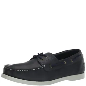 Weatherproof Vintage Mens Benny Boat Shoe, Navy, 8M