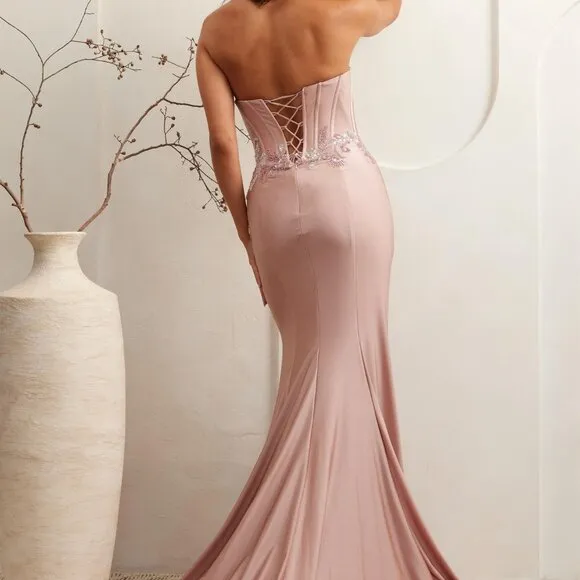 White fitted wedding Dress, Bridal Gown