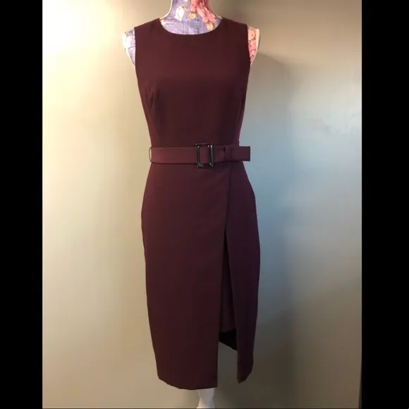 White House Black Market sheath dress in WINE size 4