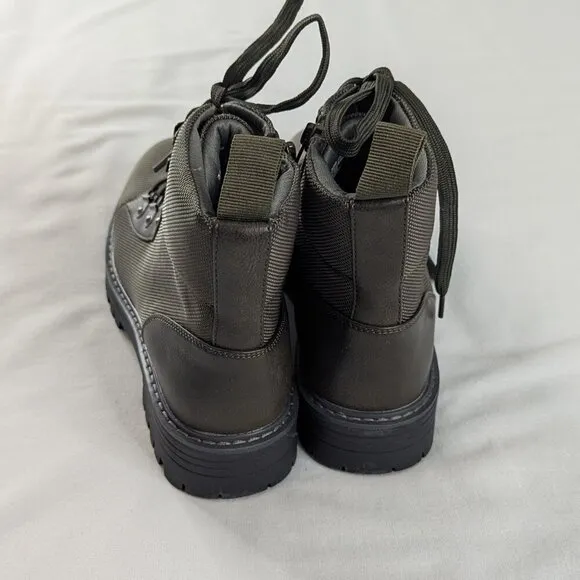 White Mountain Moss Green Lace Up Cliffs Maximal Ankle Boots NEW