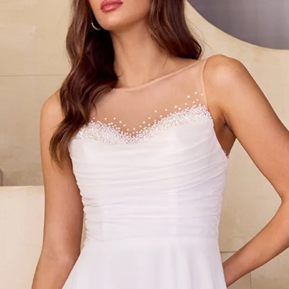White wedding dress, bridal gown
