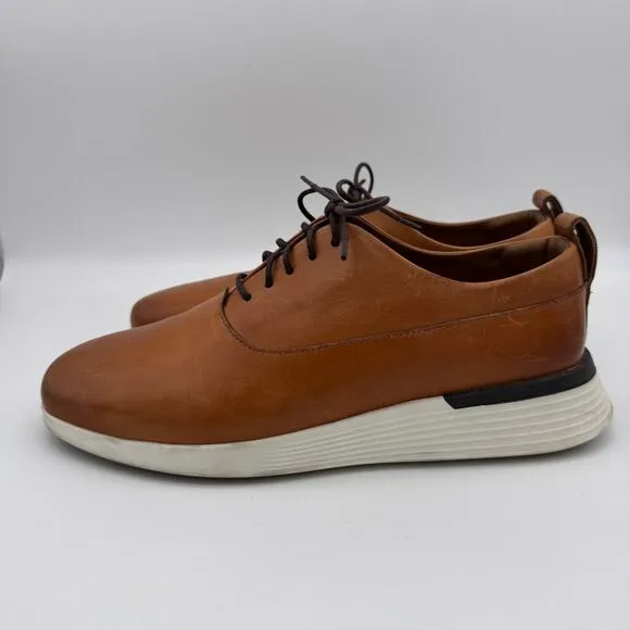 Wolf and Shepherd Shoes Mens 7 Crossover Longwing Oxford Leather Honey White