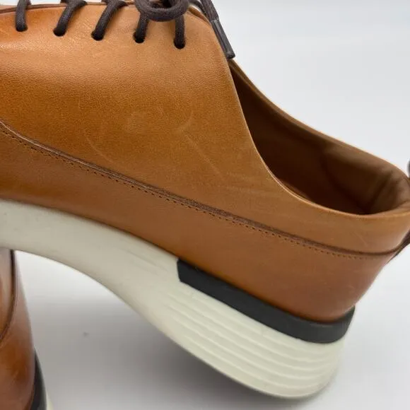 Wolf and Shepherd Shoes Mens 7 Crossover Longwing Oxford Leather Honey White