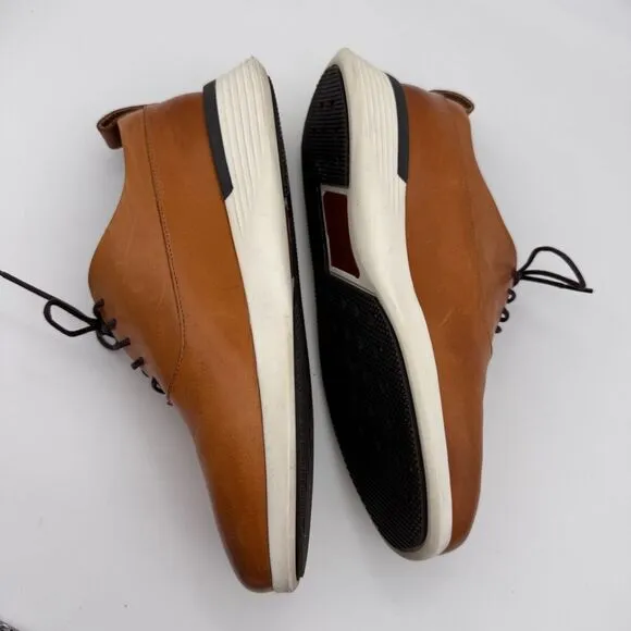 Wolf and Shepherd Shoes Mens 7 Crossover Longwing Oxford Leather Honey White