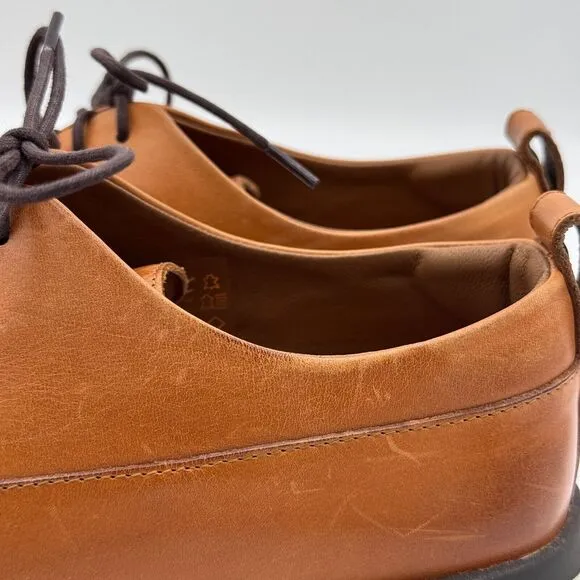 Wolf and Shepherd Shoes Mens 7 Crossover Longwing Oxford Leather Honey White