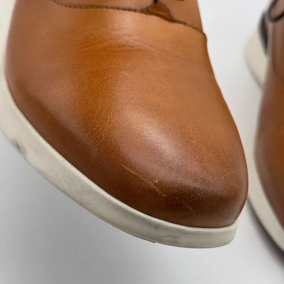 Wolf and Shepherd Shoes Mens 7 Crossover Longwing Oxford Leather Honey White