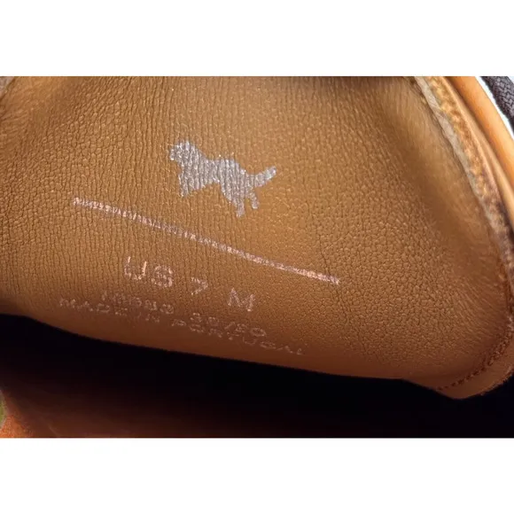 Wolf and Shepherd Shoes Mens 7 Crossover Longwing Oxford Leather Honey White