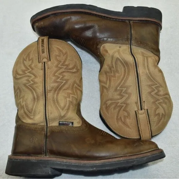 Wolverine Mens Rancher Square-Toe Teel-Toe Wellington Boots Size 9.5 M
