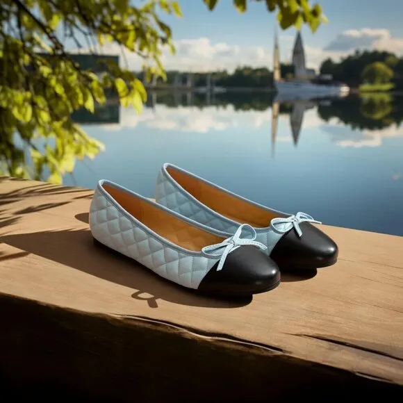 Women Round Toe Mary Jane Soft Leather Geometric Patterns Dressy Flats