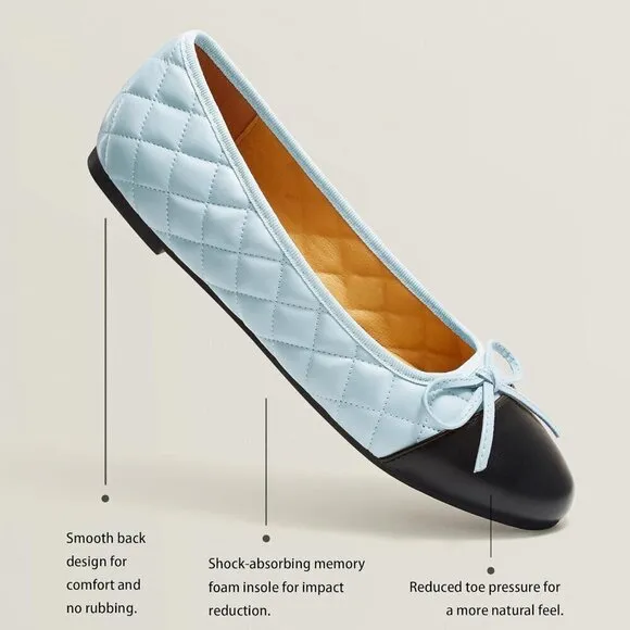 Women Round Toe Mary Jane Soft Leather Geometric Patterns Dressy Flats