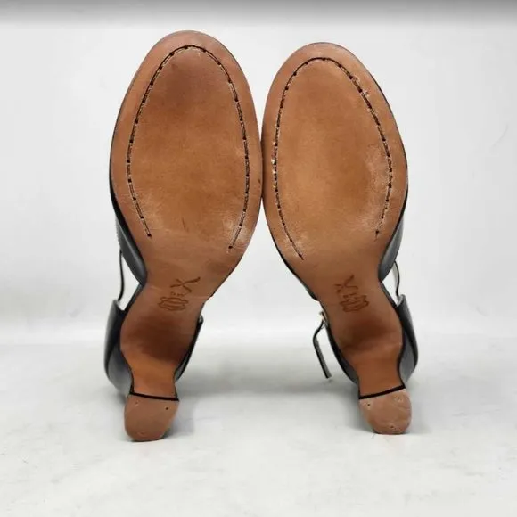 women's 9W Capezio closed toe t-strap chorus black dance character shoes 9 Wide