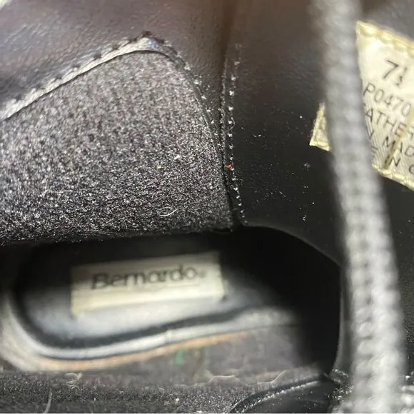 Women's Bernardo X Anthropologie Black Combat Boots Size 7.5