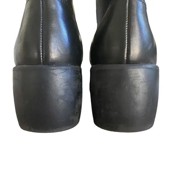 Women's Bernardo X Anthropologie Black Combat Boots Size 7.5