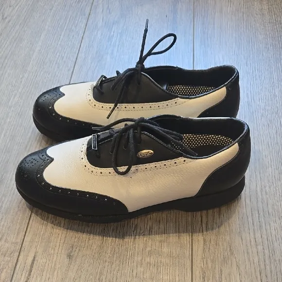 WOMENS Black and White Oxford Shoes