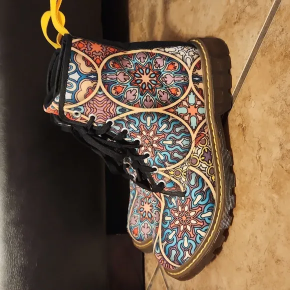 Women's Custom Made Canvas Lace Up Boots