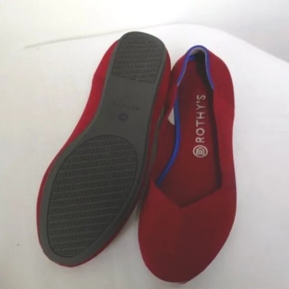 Women's Rothy's scooter red round toe flats Size: 11