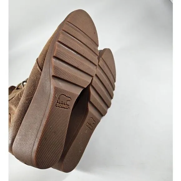 Women’s Sorel Toronto NL2115 Suede Lace Up Wedge Ankle Boots 9.5