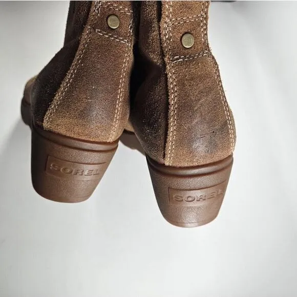 Women’s Sorel Toronto NL2115 Suede Lace Up Wedge Ankle Boots 9.5