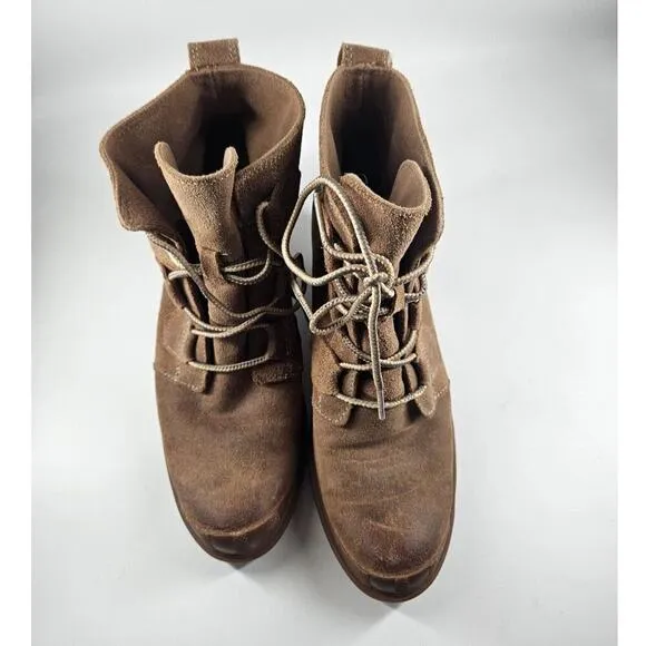 Women’s Sorel Toronto NL2115 Suede Lace Up Wedge Ankle Boots 9.5