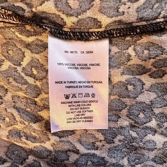 Women's XS Anthropologie Maeve Juno Leopard Print Dress midi Brown Print