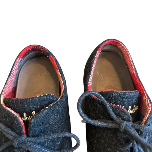 Woolrich Adams Dark Grey Wool Oxford Sneakers Lace Up Shoes Size 9 Women's