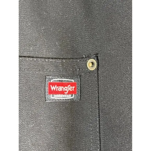 Wrangler Jacket Men 3XL Black Workwear Corduroy Barn Coat Snaps Neutral Oversize