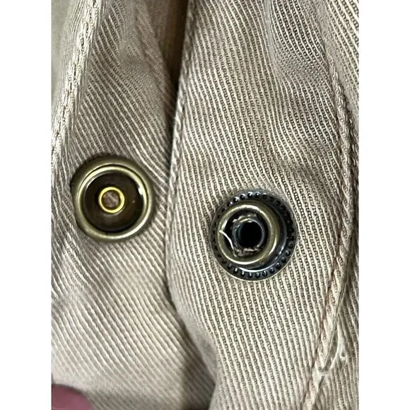 XCVI Skirt Women M Tan Strapless Tie Khaki Metal Snaps Lagenlook Y2K Cowgirl 80s
