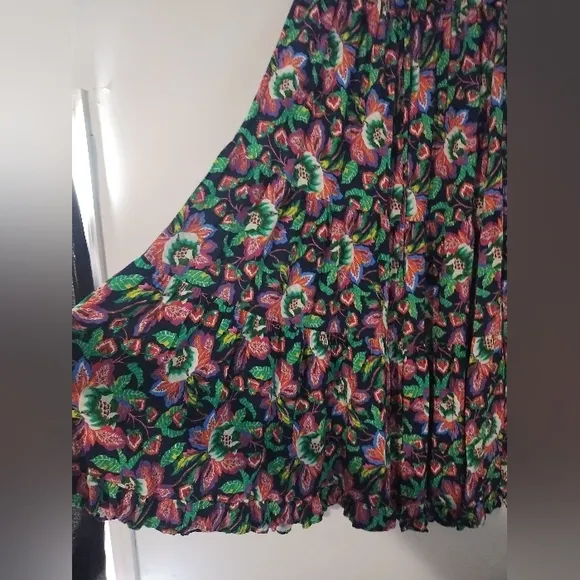 Xirena Sacha Maxi Skirt in Navy Flora Sz L NWT From Hampden Clothing