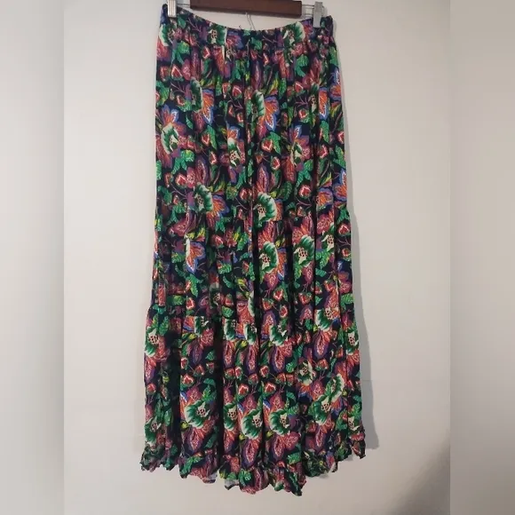 Xirena Sacha Maxi Skirt in Navy Flora Sz L NWT From Hampden Clothing
