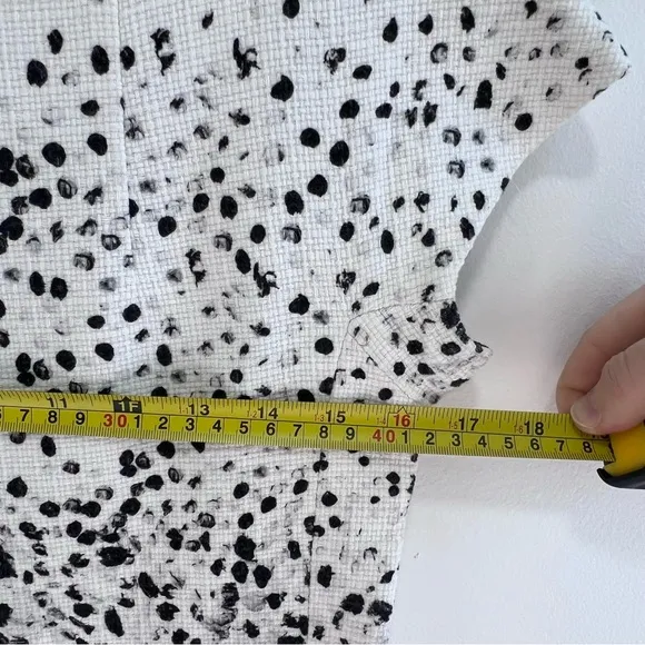 Yeohlee Floral print Sheath Midi Dress Cap Sleeves, Boat Neck, Black &amp; White, 8