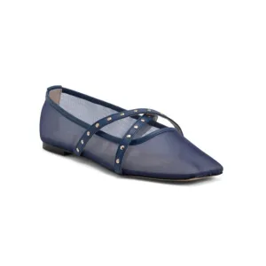 YOSI SAMRA Blue Chloe Ballet Flats