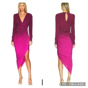 Young Fabulous &amp; Broke Genesis Pink Purple Midi Dress NWT XS