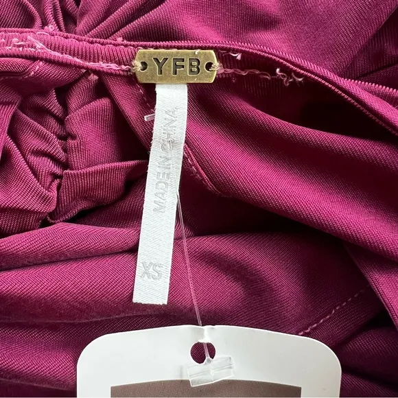 Young Fabulous &amp; Broke Genesis Pink Purple Midi Dress NWT XS